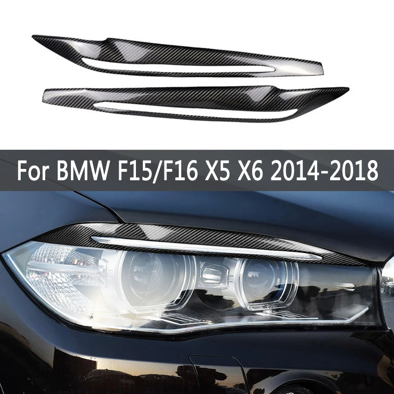 Пара декоративных фар из углеродного волокна для бровей и век Накладка BMW F15/F16 X5 X6
