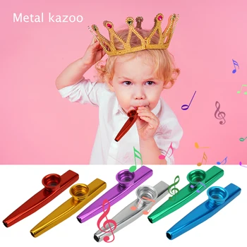 

6pcs Metal Portable Kazoos Kit Lightweight Mini Flute Musical Instrument Kids Children Early Childhood Educational Toys