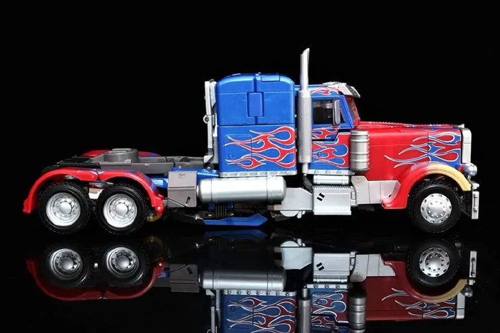 Takara Tomy Трансформеры роботы фильм шедевр MPM04 Оптимус Прайм MPM-4 деформация металла Фигурка Игрушки Коллекции