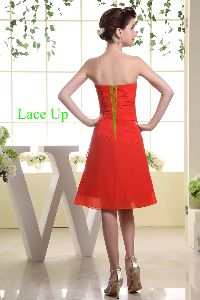 Red Plus Size Dress Modest Cocktail Dresses Party Prom Formal Women Short Gown Knee Length Graduation Homecoming Dresses