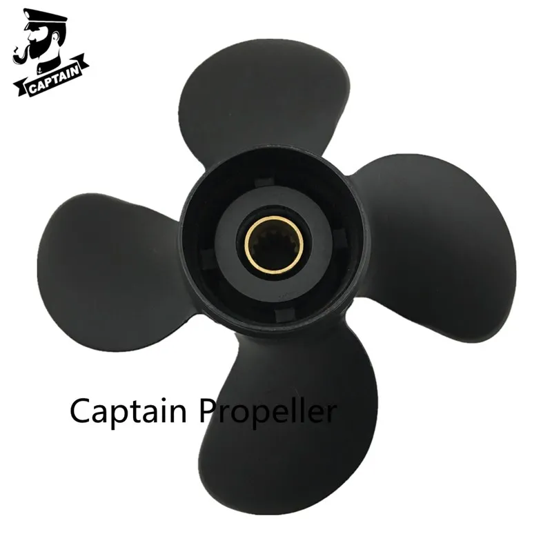CAPTAIN Outboard Propeller 4-Blade 10.3x13 - Replacement For Mercury 25-60HP Engines