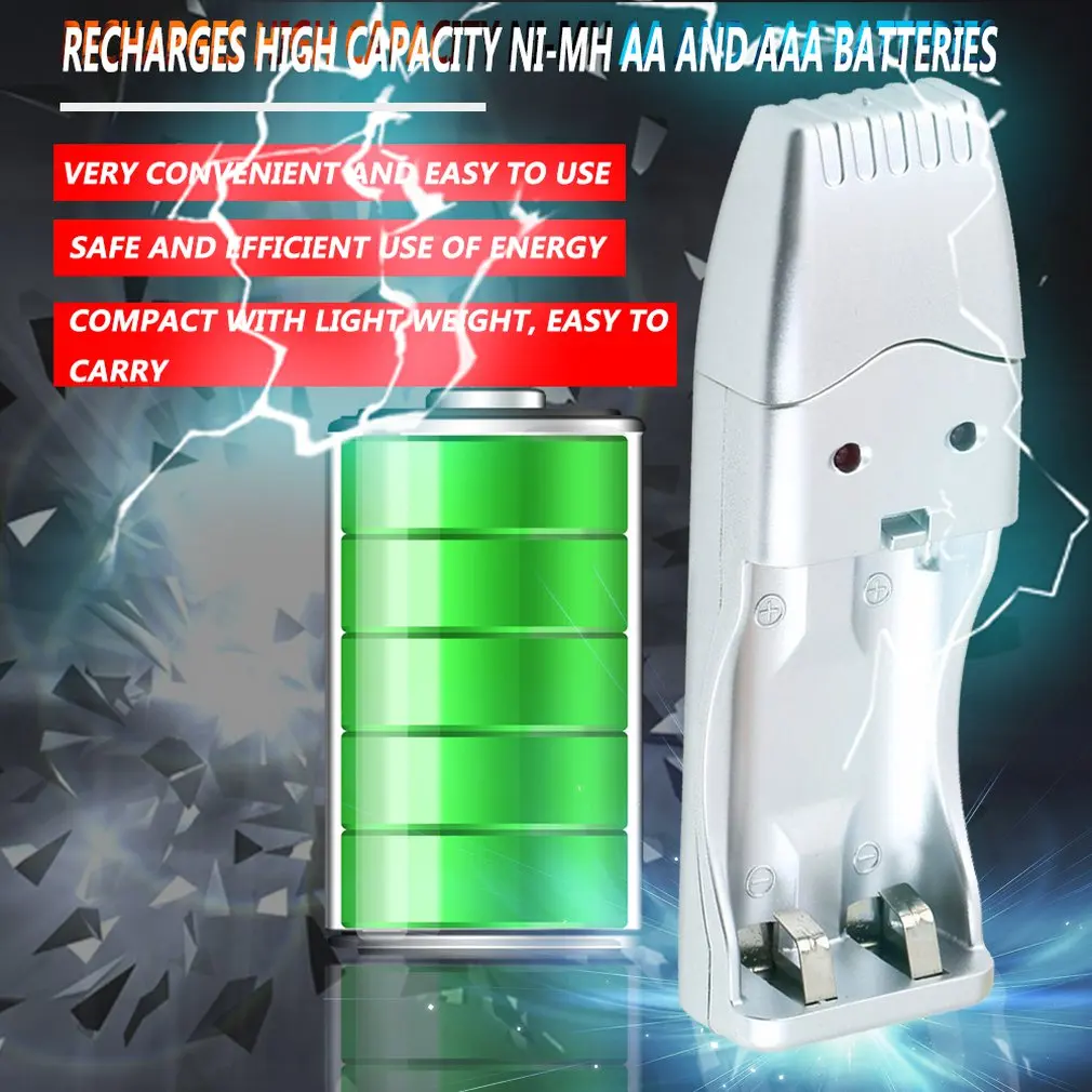 Rechargeable NiMH Battery AA AAA High Capacity USB Charger AAA/AA*2=160mA USB DC5V Input USB Port/AC Converter Powered