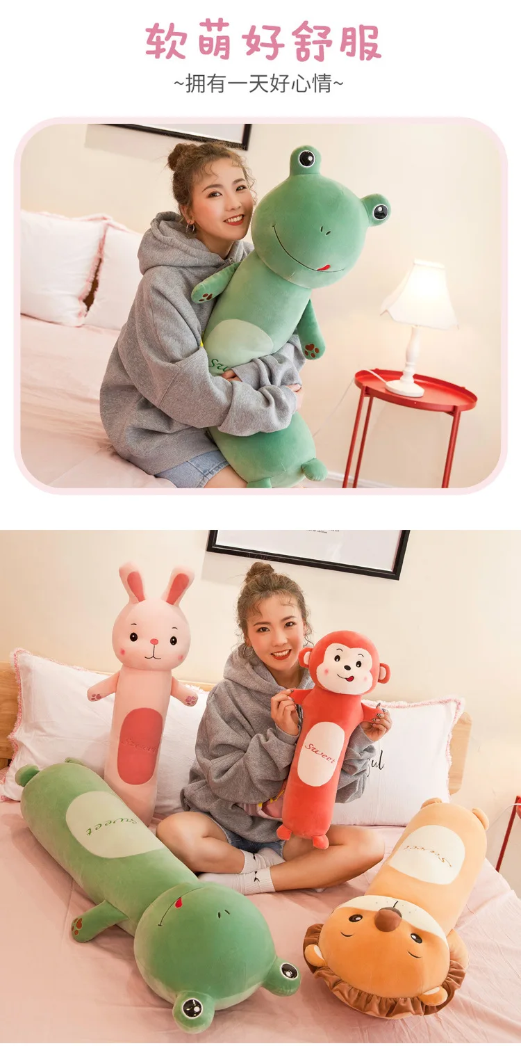 Стиль милые животные цилиндрическая Подушка Плюшевые игрушки Детская Пижама Подушка подарок на день рождения для девочек