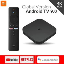 Global Version Xiaomi Mi TV Box Android 9.0 4K HDR 2G 8G WiFi Google Cast Netflix media Player สมาร์ทควบคุมชุดกล่องด้านบน BT4.2