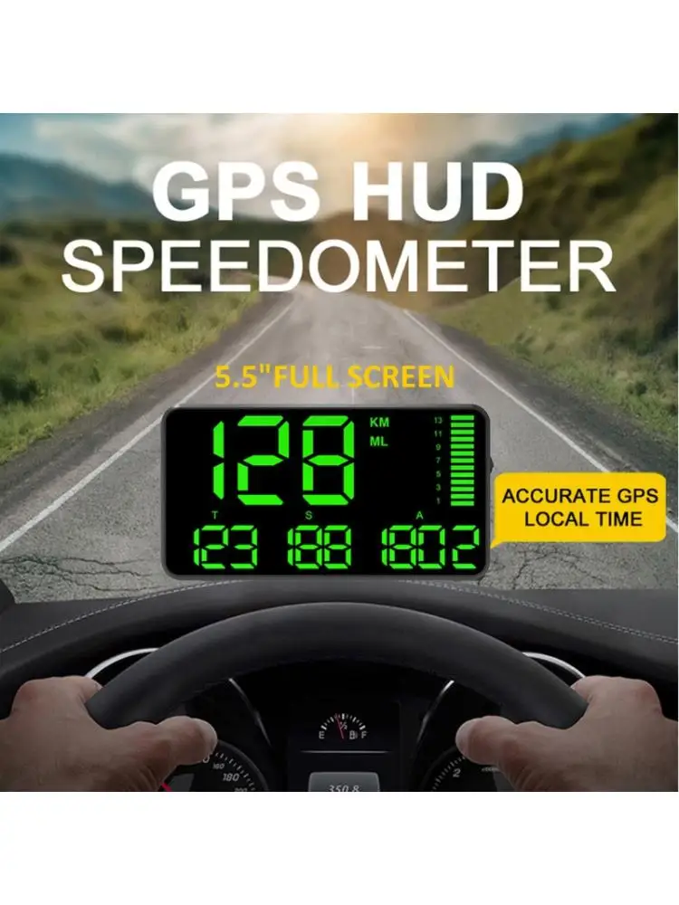 

C90 Car HUD Head Up Display GPS Speedometer Speed Display KM/H MPH For Car Y4UA