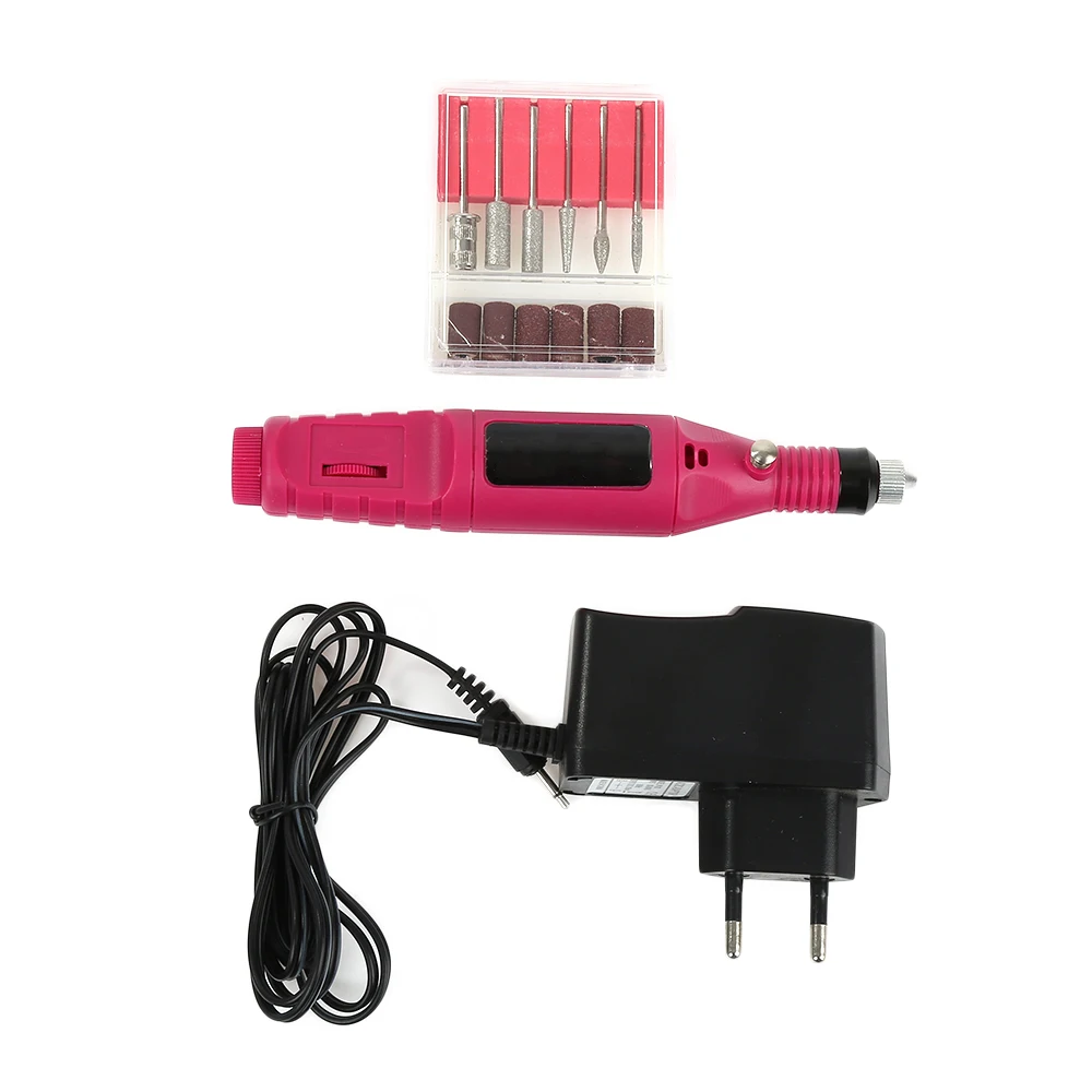 

ELECOOL EU Plug Multifunction Electric Manicure Machine Nail Art Drill Pen Pedicure File Polish All for Nails Stuff Tools HWC