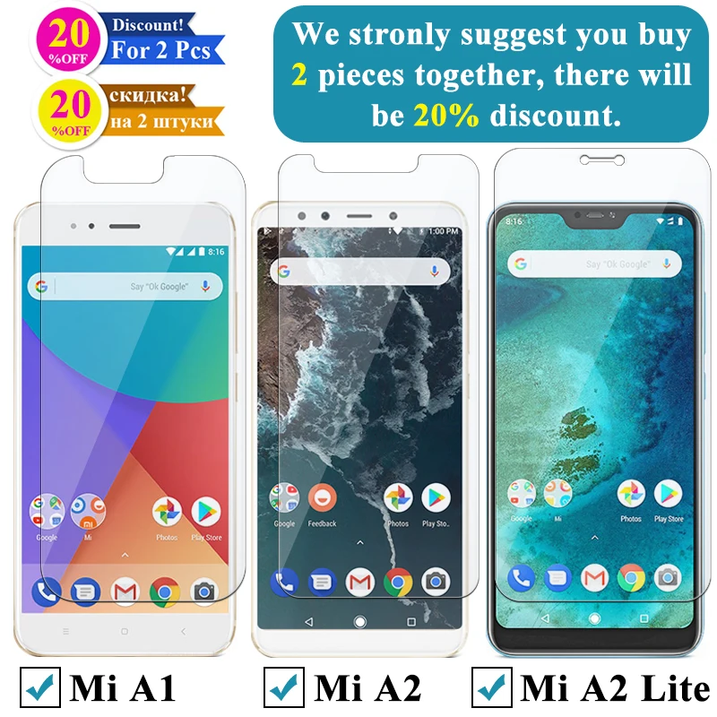 Закаленное стекло для Xiaomi Mi A2 Lite Mia2 защита экрана My A1 дисплей Mia1 A 1 защитный Xiomi A2lite
