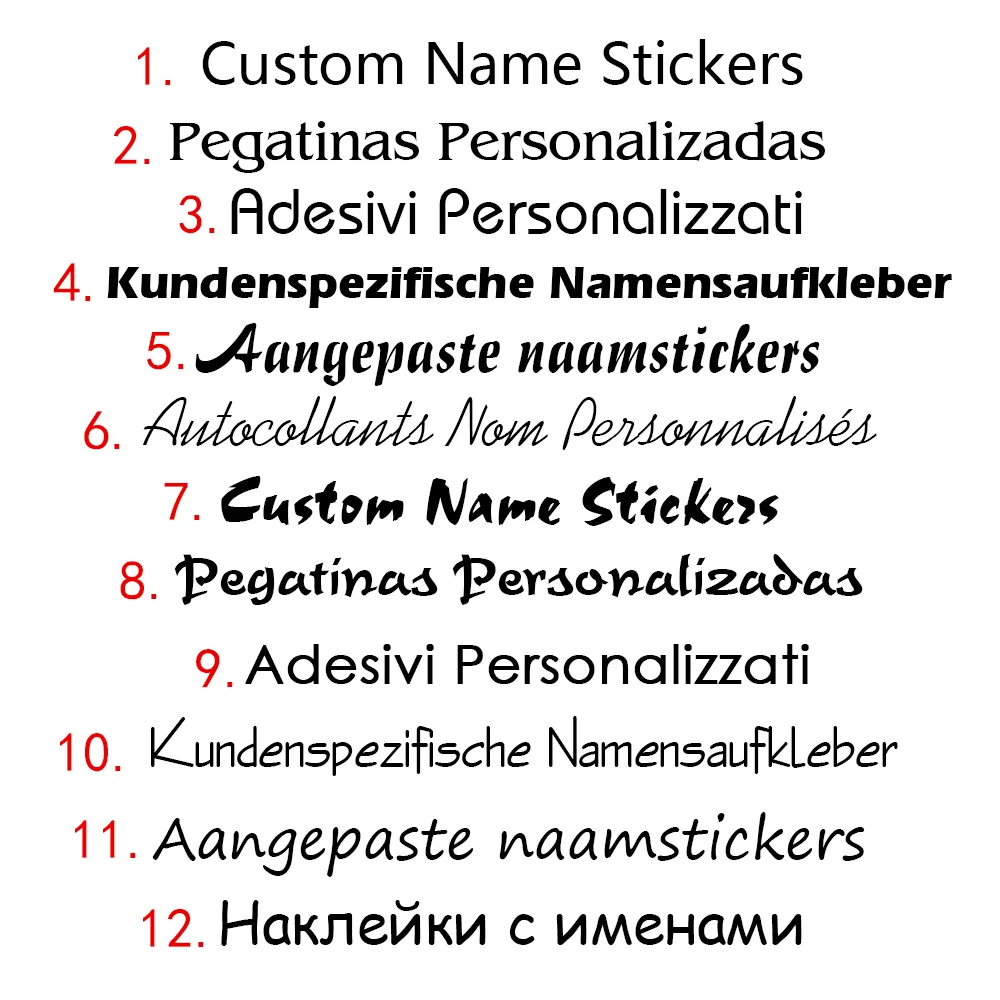 Персонализированные Девушка Имя Стикер настроить наклейка s водонепроницаемый этикетки для детей скрапбук школьные канцелярские этикетки стикер