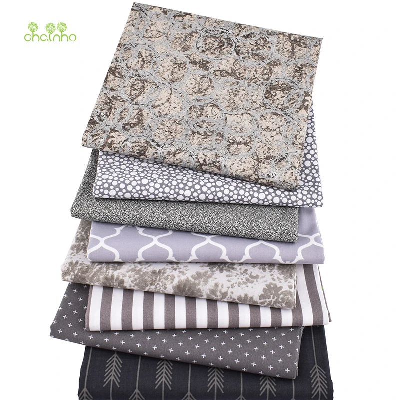 

8pcs/lot,Plain Cotton Fabric,Patchwork Cloth,Gray Series Of Handmade DIY Quilting & Sewing Crafts,Cushion,Bags Textile Material