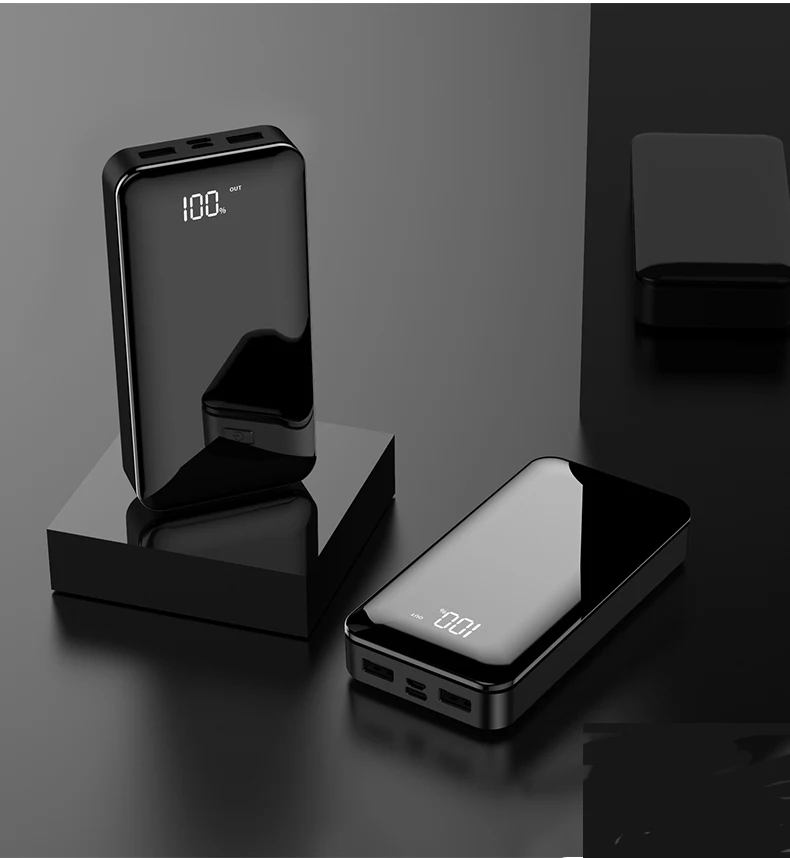 Горячее предложение, внешний аккумулятор 30000 мАч, зарядное устройство, светодиодный внешний аккумулятор с двумя usb-портами, внешний аккумулятор, портативный аккумулятор для iPhone 7, 8 x Xiaomi Mi
