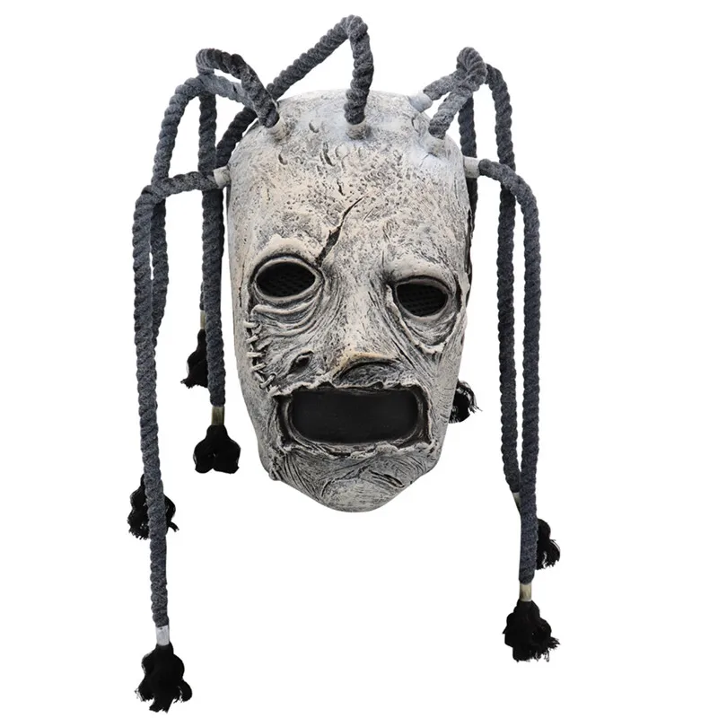 Slipknot Corey Taylor латексная маска дреды Карнавальная маска нарядное платье Хэллоуин реквизит