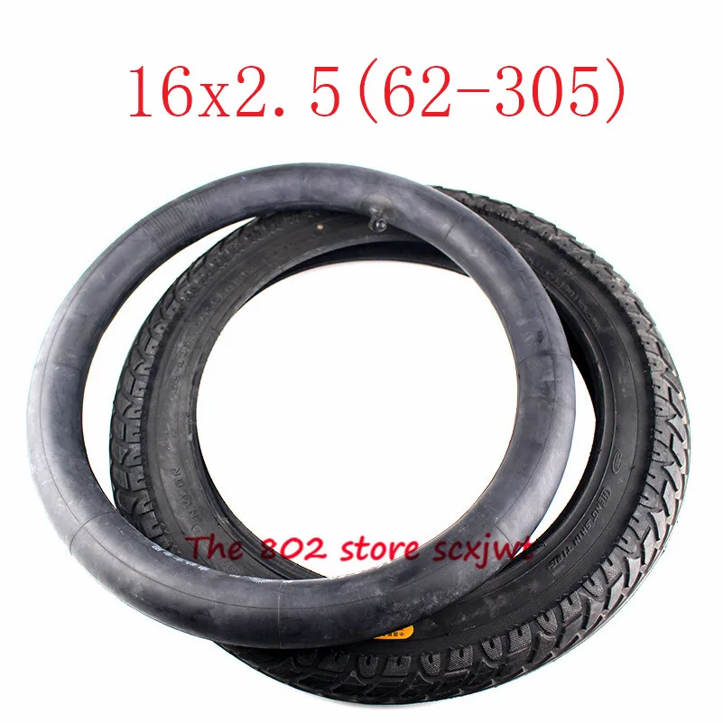 

Size 16*2.5 16x2.5 tire inner Tube Fits e-bike Escooter Moped Tire Tube 16x2.50 62-305 Electric Bicycle Kids Bikes wheel tyre