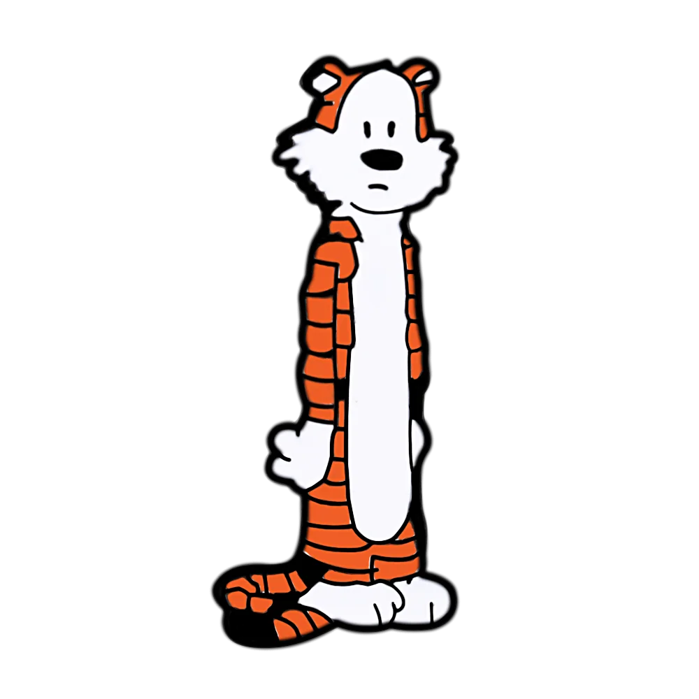 Tiger Мультяшные ярлыки с животными, булавки, кошки, собаки, тигра, броши, эмаль, джинсовая рубашка, Милая брошь, металлические кнопки, значки, ювелирные изделия, лучшие подарки - Окраска металла: Tiger