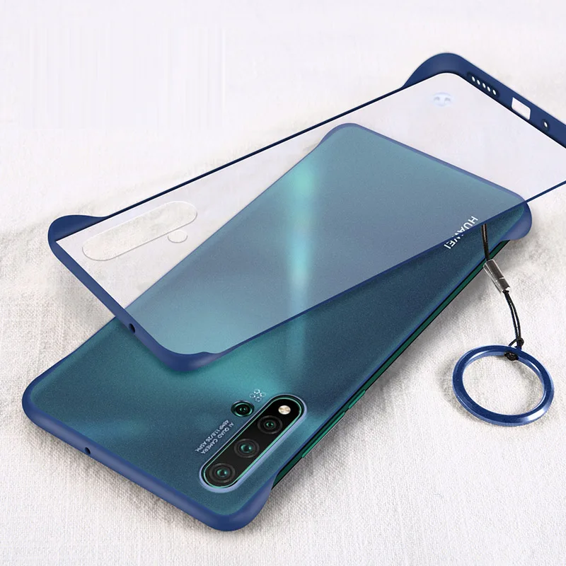 blue SemgCeKen бампер с кольцом Прозрачный чехол для huawei honor 20 pro 20pro lite 10i 20i view v20 honor 20 Ультратонкий чехол для телефона - Цвет: blue