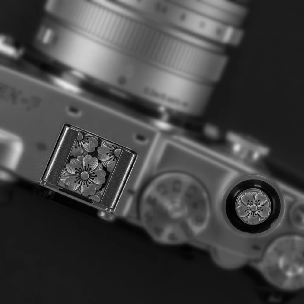 Adattatore Per Copriscarpe Caldo In Metallo Sakura + Pulsante Per Otturatore Per Fotocamera Fujifilm Fuji X100V X100F X-Pro3 X-Pro2