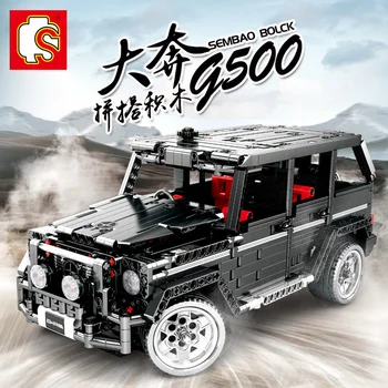 

Fit Lepining Technic Series Sembo MOC Benz SUV G500 AWD Wagon Car Model Kit Building Blocks Educational Toys For Children Gifts