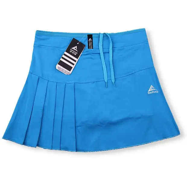 Теннисная юбка с шортами, Женская плиссированная теннисная юбка, повседневная юбка для девушек, быстросохнущая тренировочная юбка для бадминтона, женские спортивные юбки - Цвет: Blue