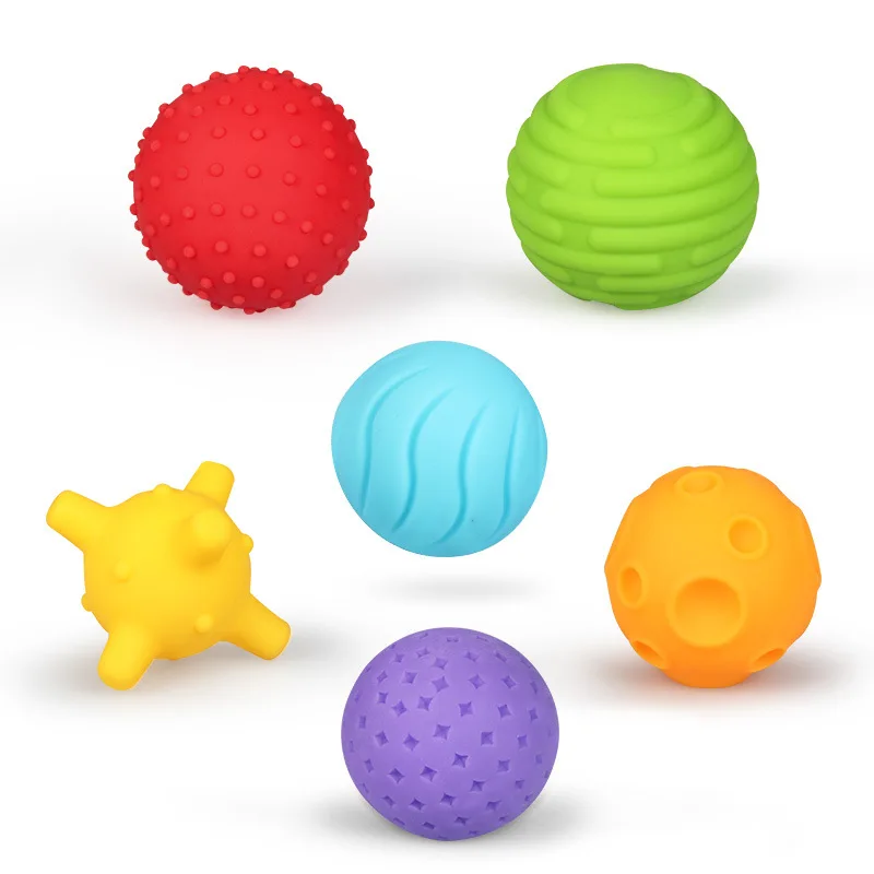 Meibeile 02400 Tactile Perception Hand Glue Ball Multi-Texture Children Massage Bath Play with Water 2-5-Year-Old Toy