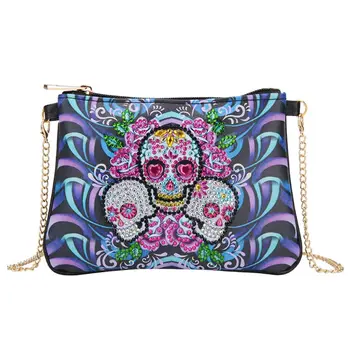 

DIY Special Shaped Diamond Painting Wallet Diamond Painting Three Horror Heads