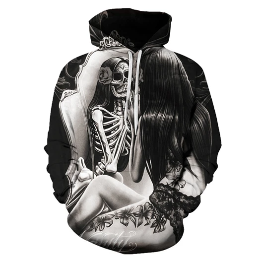 New to the horror movie role-playing doll Chucky Fashion men's hoodie 3D printed clown casual couple hooded sweatshirt pullover - Цвет: WY706