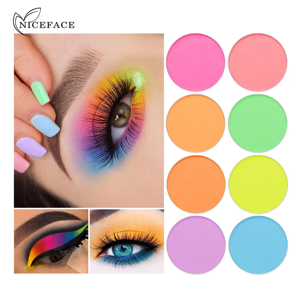 

Color Fluorescent Powder Matte Eyeshadow Pigment Waterproof Eye Shadow Cream Festival Eyes Makeup Shimmer Eyeshadow Palette