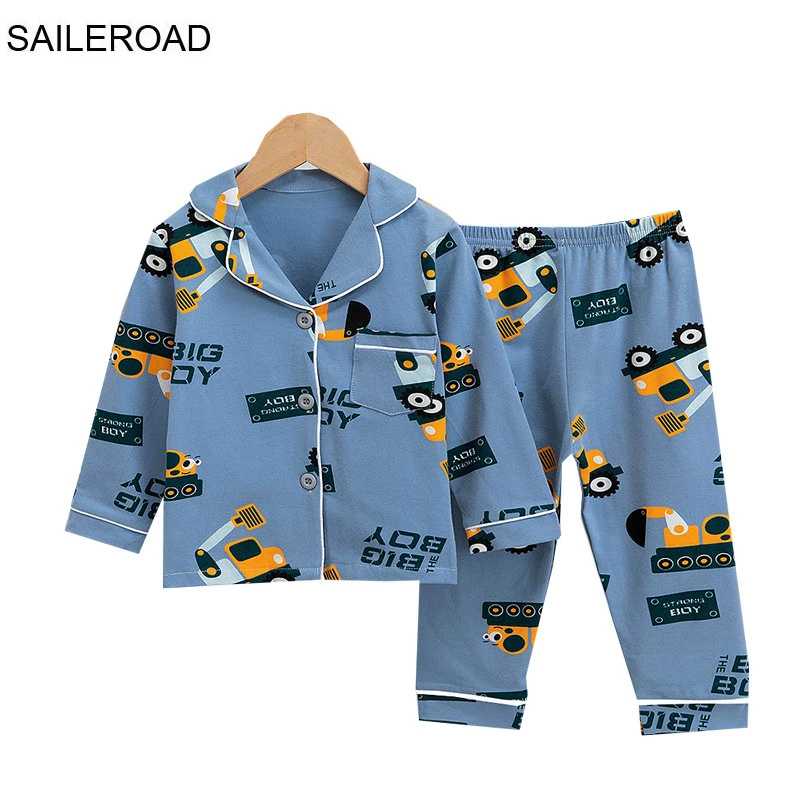 SAILEROAD Children Cartoon Dinosaur Pajamas For Girls Kids Animal Printed Pyjamas Girls Pajamas Child Home Wear Boys Sleepwear custom pajama sets	 Sleepwear & Robes