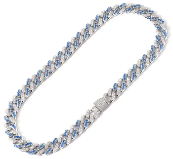 

2020 NEW 12mm Miami Heavy Lock Clasp Cuban Link Chain Necklace Iced Cubic Zirconia Bling Hip Hop Jewelry MISSIVY