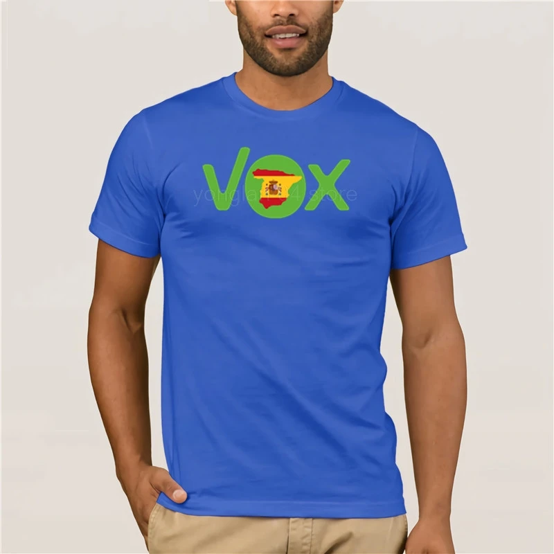 Модная летняя футболка из хлопка, креативная графическая футболка VOX - Цвет: blue