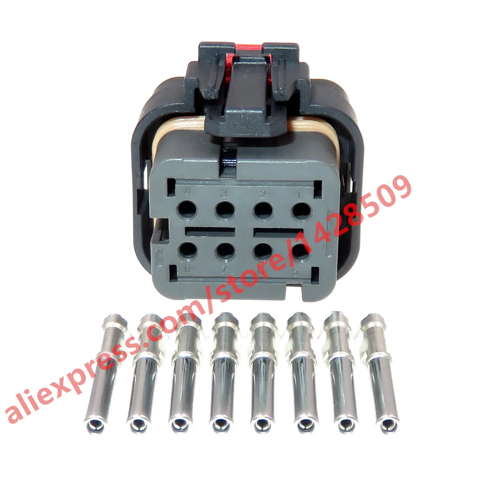 

5 Sets 8 Pin Plastic Housing Socket 1.6 Series Waterproof Adapter Grey Automobile Wire Cable Harness Connector With Terminal