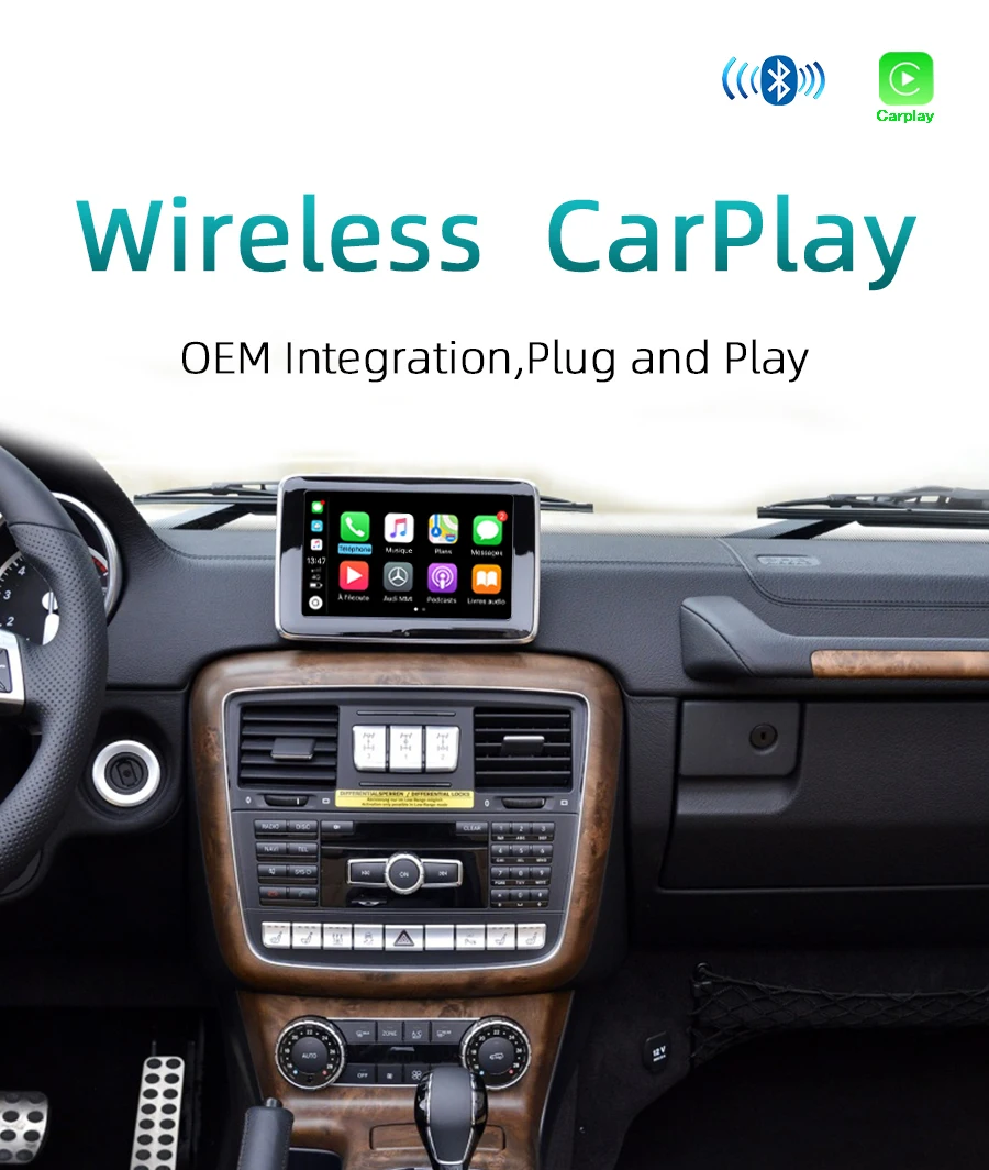 Sinairyu Беспроводной Wi-Fi Apple Carplay для Mercedes G class W463 12-15 NTG4.5/4,7 Автомобильная игровая поддержка обратная камера Waze Spotify