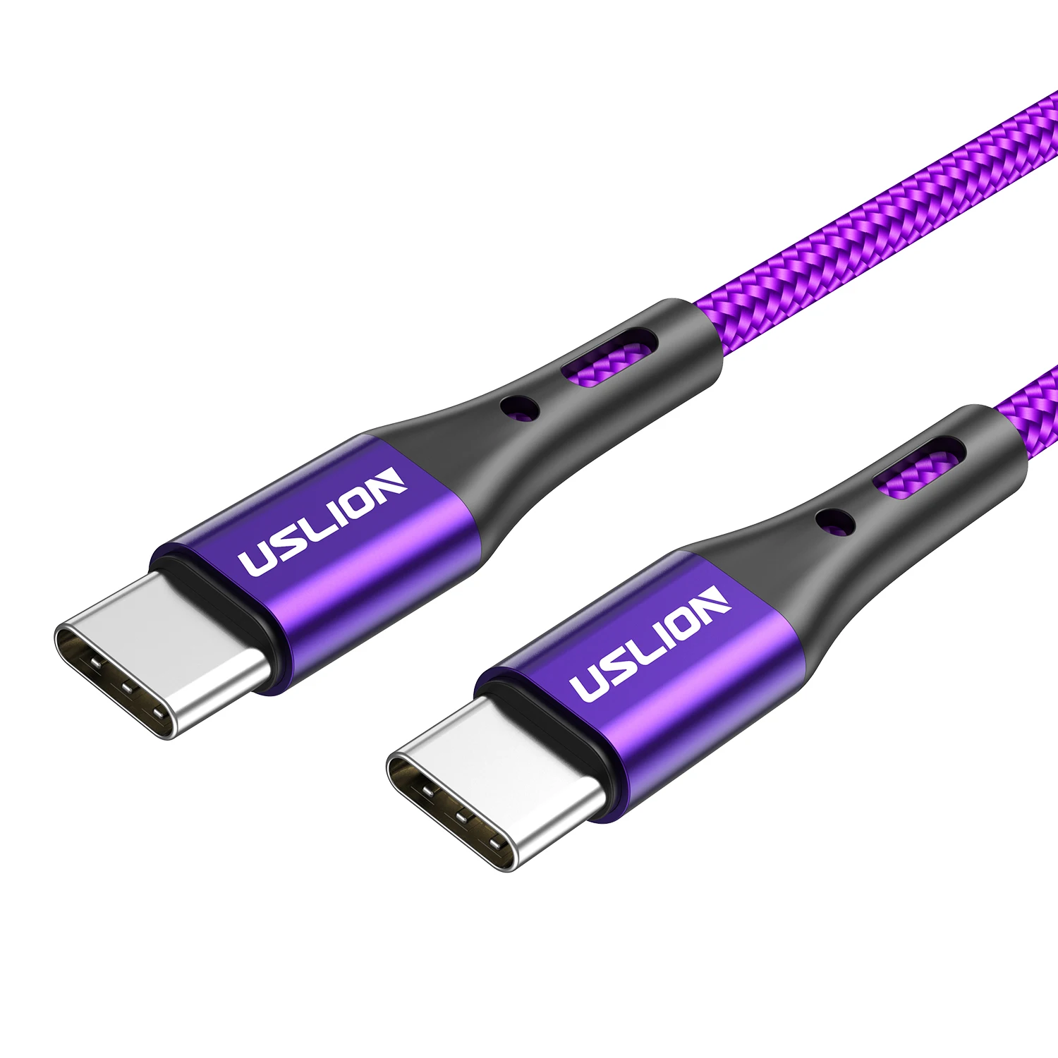 Purple USLION USB C-type C кабель для быстрой зарядки 60 Вт PD кабель QC 3,0 Быстрая зарядка для мобильного телефона зарядный провод USB C кабель для передачи данных - Цвет: Purple