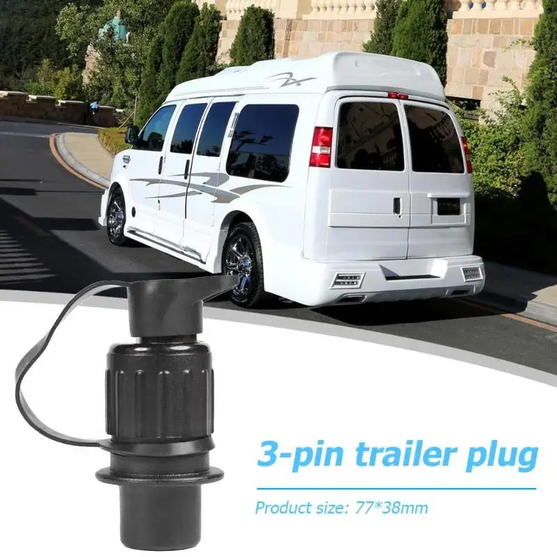 Водонепроницаемый 3 Pin 12V ЕС Кабельный разъем для прицепа грузовика подходит для заднего тормоза обратного сигнала рулевого управления