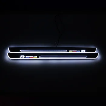 

For Volkswagen golf 7 GOLF VII MK7 MK7.5 2013-2019 Moving LED Welcome Pedal Car Scuff Plate Pedal Door Sill Pathway Light