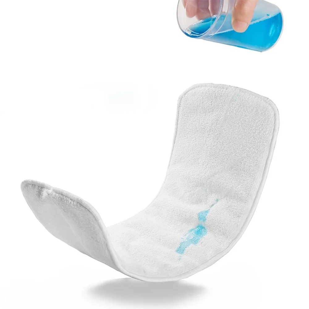 2pcs Microfiber Inserts Reusable Adult Cloth Diaper Nappies Super Soft Urine Collector for Teen Incontinence Changable 4 Layers