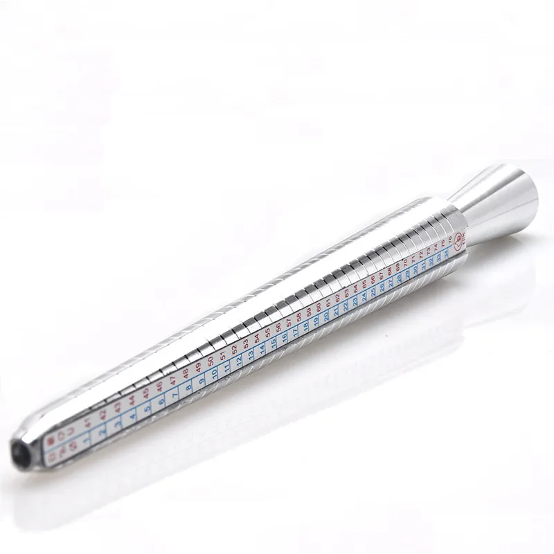 Anneau Mandrin Sizer Aluminium + Jauge Caoutchouc Marteau - Mesure Bague Outillage