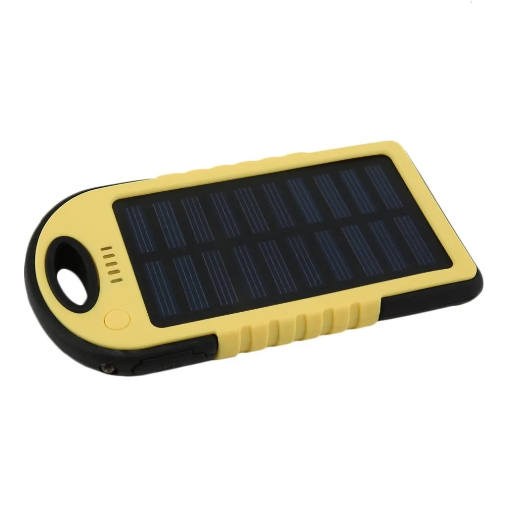 5000mAh Солнечная аварийная батарея питания с светодиодный фонарик аккумулятор для портативного телефона солнечная водонепроницаемая внешняя батарея для мобильного телефона