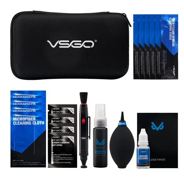 VSGO 20 in 1 Lens Cleaning Kit & Sensor Cleaner Set DKL-20 for DSLR Digital Camera Sony / Fujifilm / Nikon / Canon SLR Cameras Full Frame Kit