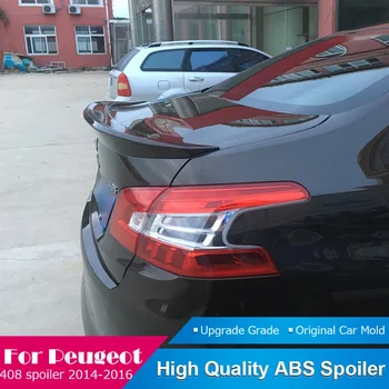 

For Peugeot 408 Spoiler 2014 2015 2016 High quality ABS Material Car Rear Wing Primer Color Rear White Spoiler Car Accessories