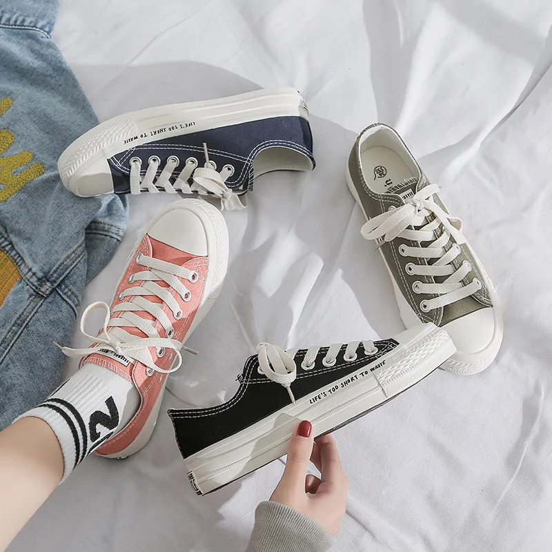 

Far Wave Canvas Shoes Student Korean-style Candy Cloth Shoes 2020 Spring Ulzzang Shoes Online Celebrity Popular Trendy Shoes