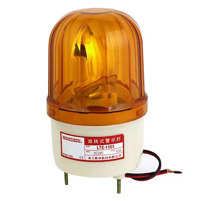 

Alarm System Yellow Rotating Industrial Signal Warning Light DC 24V 10W LTE-1101