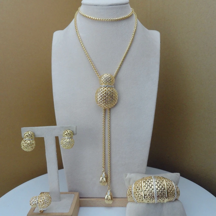 

Yuminglai Classic Design African Fashion Jewelry Sets Dubai Costume Jewelry FHK8412