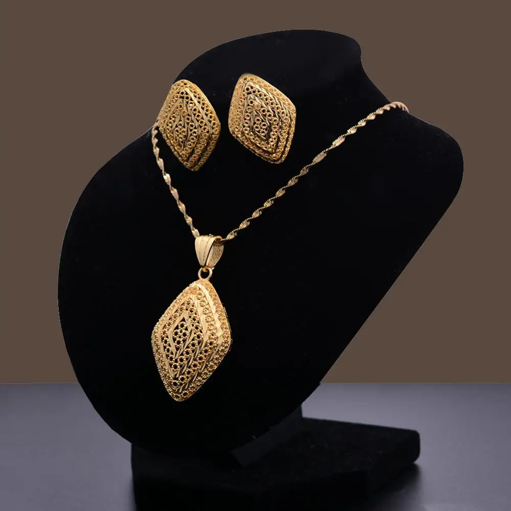 Pendant Necklace Earrings, Big Jewelry Sets, Dubai Jewelry