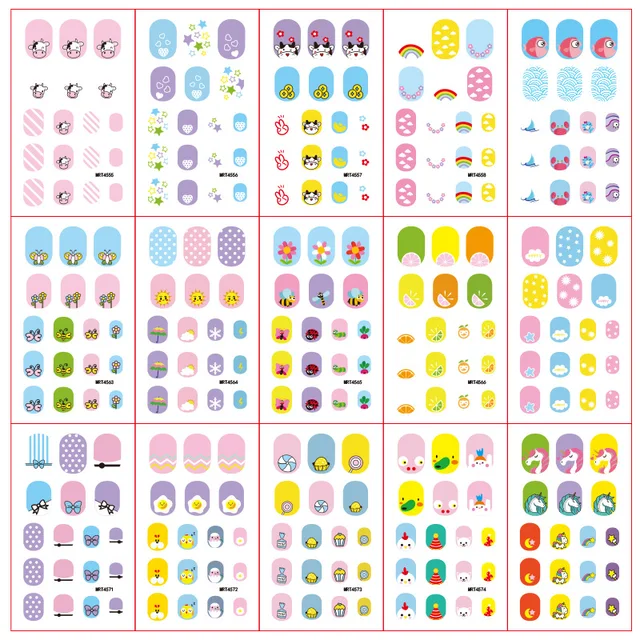 24pcs Cute Cartoon Unicorn DIY Nail Art Decoration