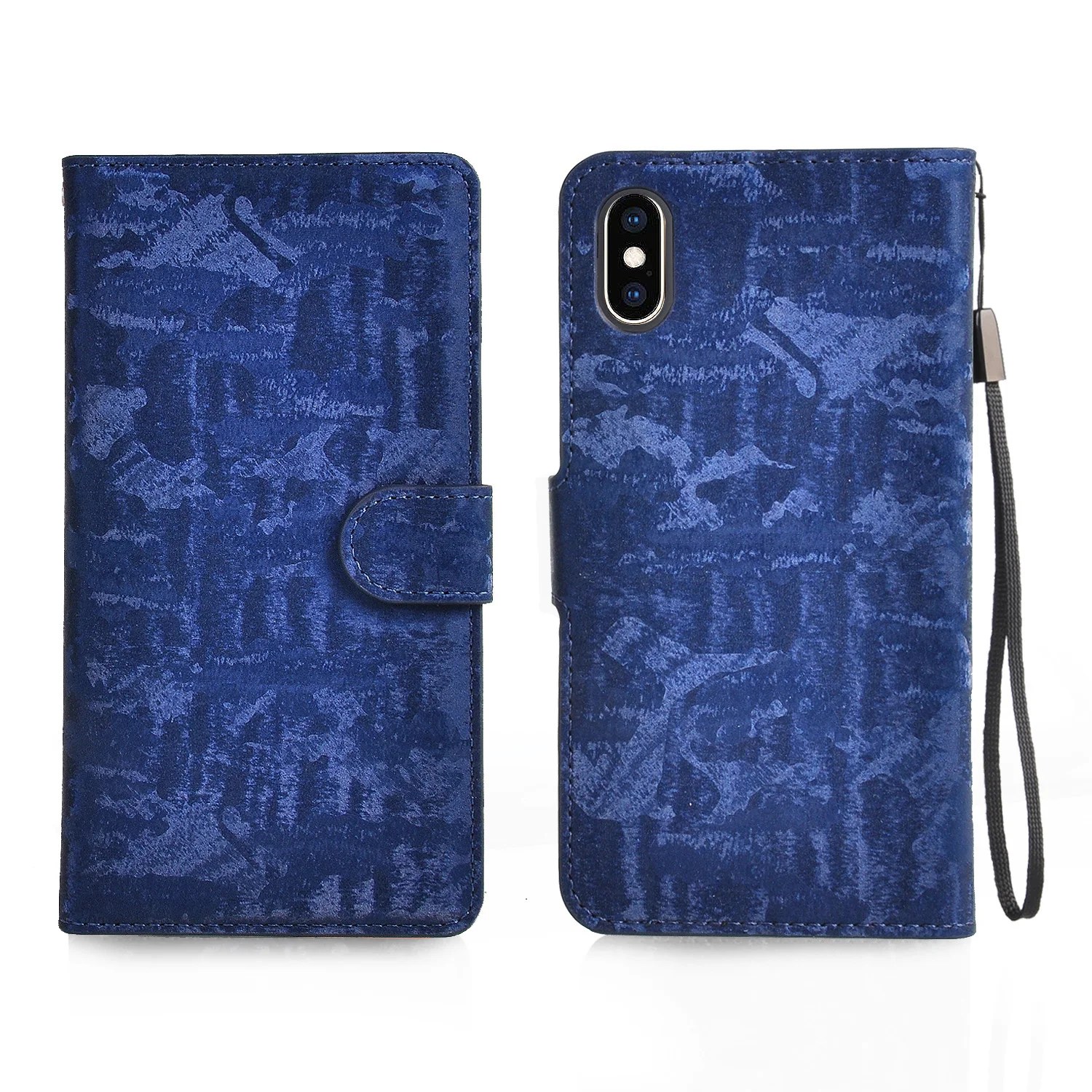 Blue Для iPhone XS Max XS XR X 7 8 Plus 6 6s+ чехол с плюшевой подкладкой на ощупь, кожаная фоторамка со слотом для карты памяти, чехол-кошелек - Цвет: Blue