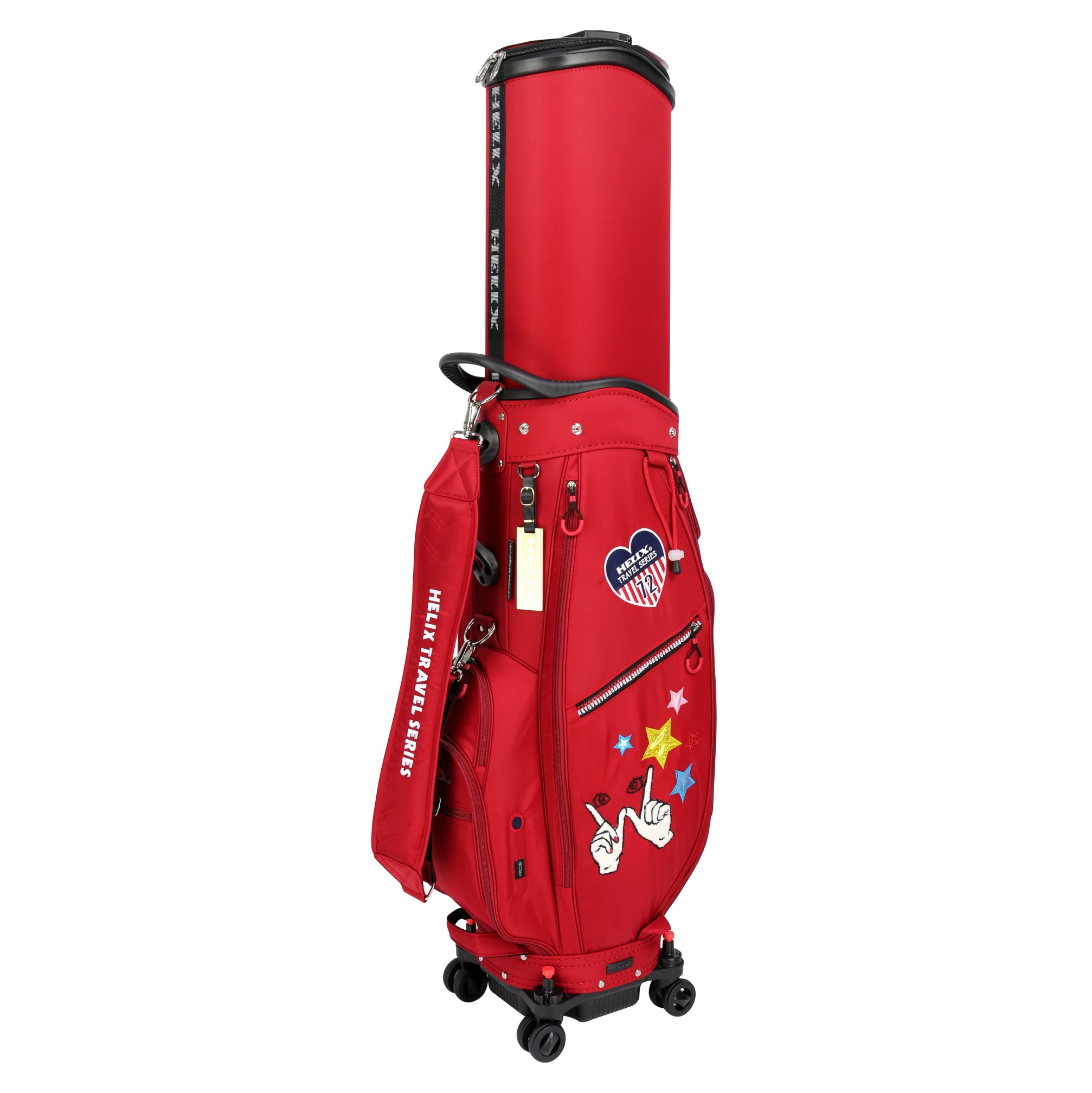 HELIX Easy Carry Women Cute Girl Retractable With Wheels Golf Bag