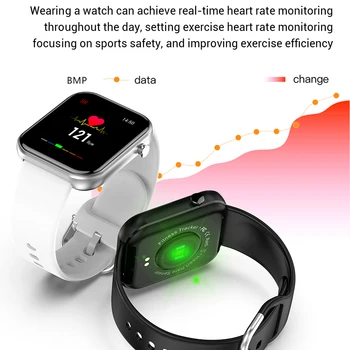 

Heart Rate Smart Watche IP67 Waterproof Sport Fitness Tracker Full Touch Screen Smart Band Call Message Reminder for Android iOS