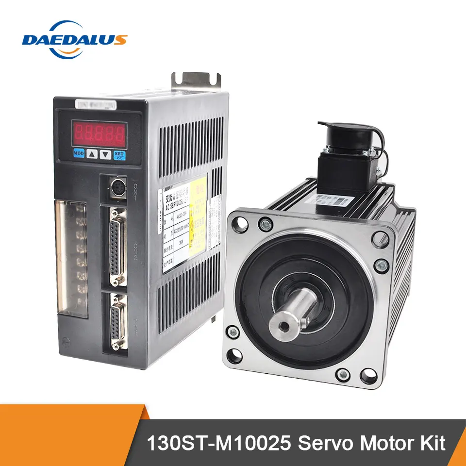 130ST-M10025 220В 1.5кВт AC серво-двигатель в комплекте 220 об/мин 10н. М однофазный двигатель переменного тока с постоянным магнитом совпадающий драйвер с 3м кабелем