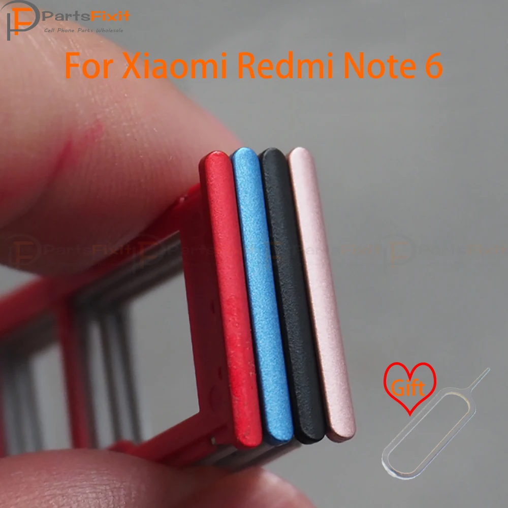 Лоток для sim-карт для Redmi Note6, слот для sim-карты+ лоток для карт TF для Redmi Note 6, запасные части с бесплатной булавкой для извлечения