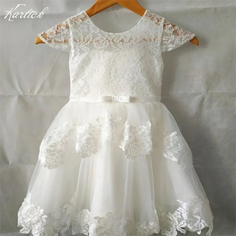 

New Style Flower Girl Dresses with Cap Sleeve Little Girls Kids/Child Dress for Wedding Birthday Communion Party Pageant Dress