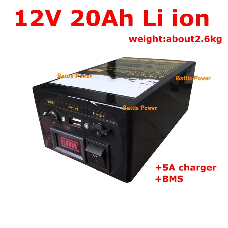 Перезаряжаемые 12v fish finder аккумуляторные батареи 12v 20Ah 3,7 V комплект литий-ионный батарей bms для 360w 12v для поиска рыбы+ 12,6 V 5A Зарядное устройство